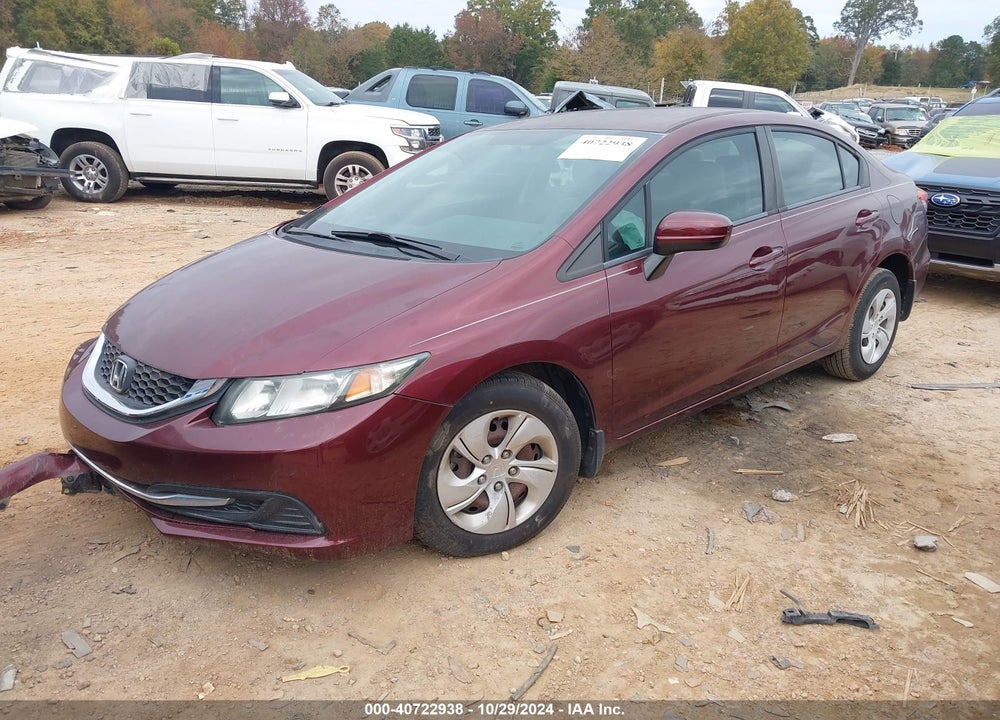 2014 HONDA CIVIC LX VIN: 19XFB2F52EE070584