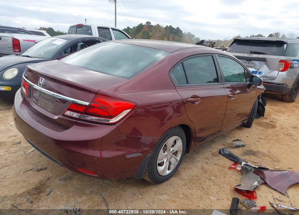 2014 HONDA CIVIC LX VIN: 19XFB2F52EE070584