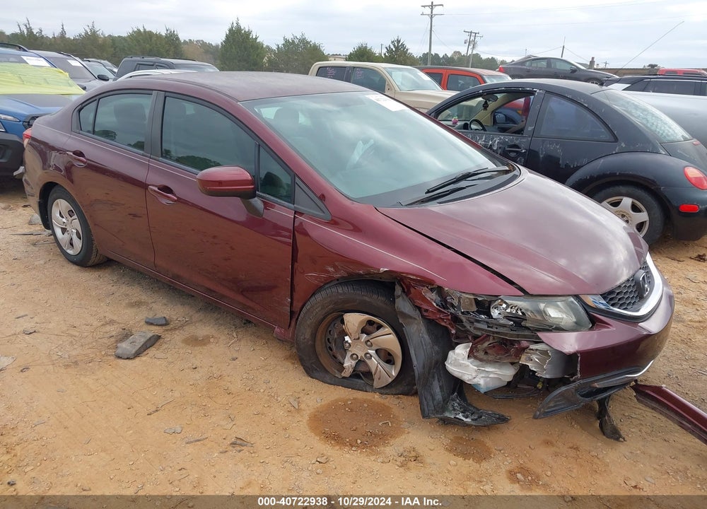 2014 HONDA CIVIC LX VIN: 19XFB2F52EE070584