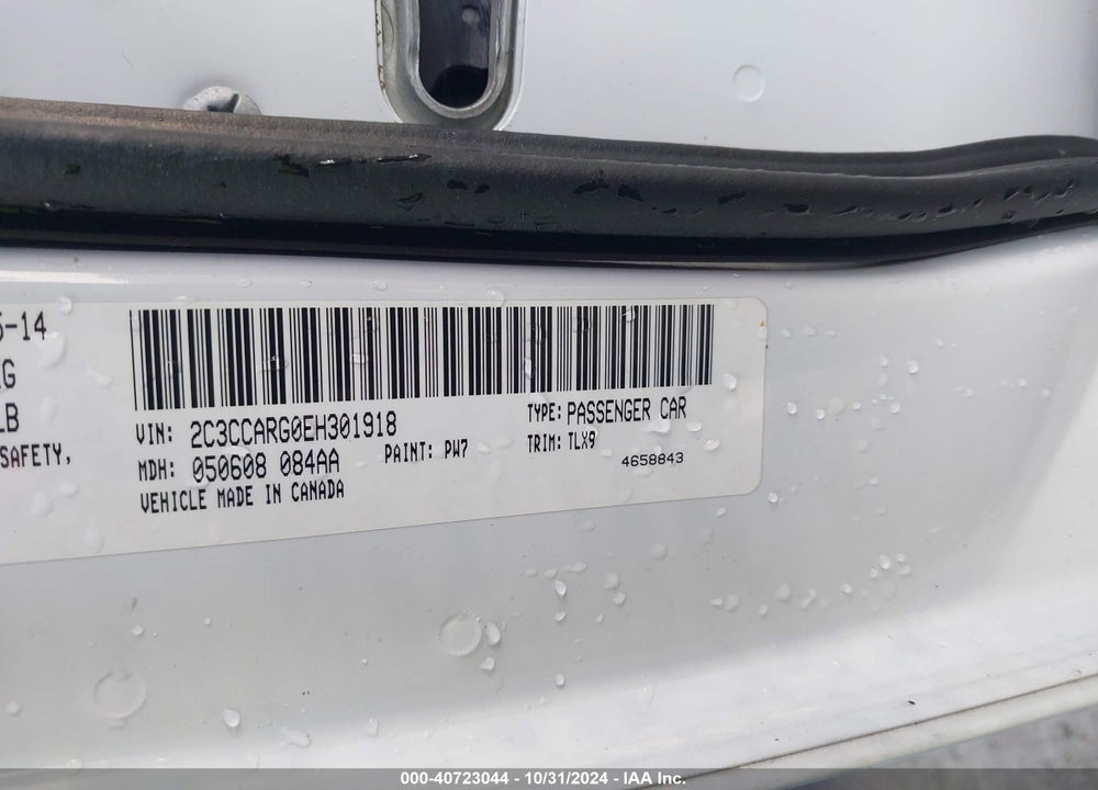 2014 CHRYSLER 300 VIN: 2C3CCARG0EH301918
