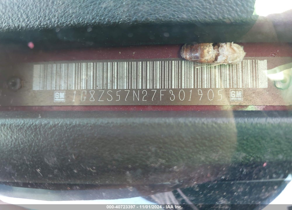 2007 SATURN AURA XE VIN: 1G8ZS57N27F301905