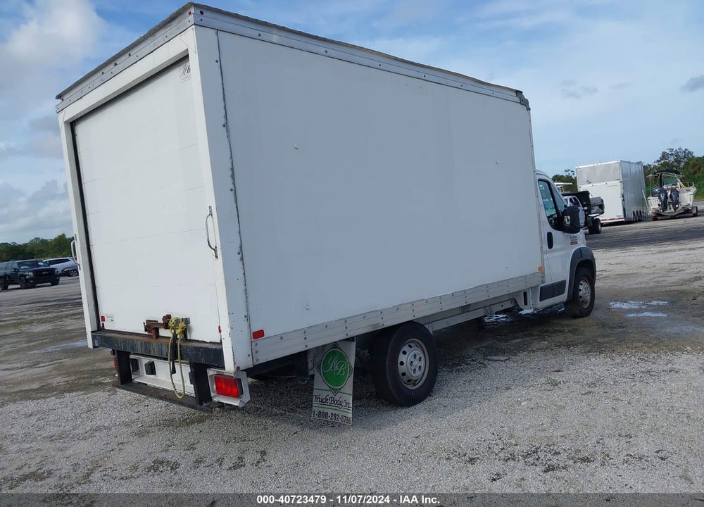 2018 RAM PROMASTER 3500 CAB LOW ROOF VIN: 3C7WRVFG8JE161998