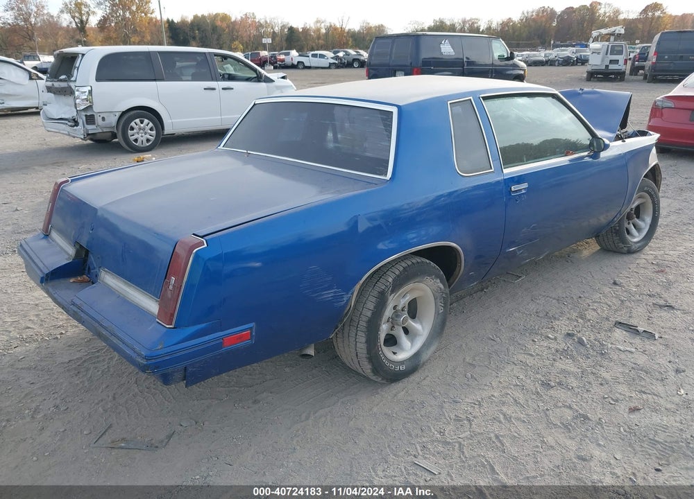 1985 OLDSMOBILE CUTLASS SALON VIN: 2G3GK47A2F2310320