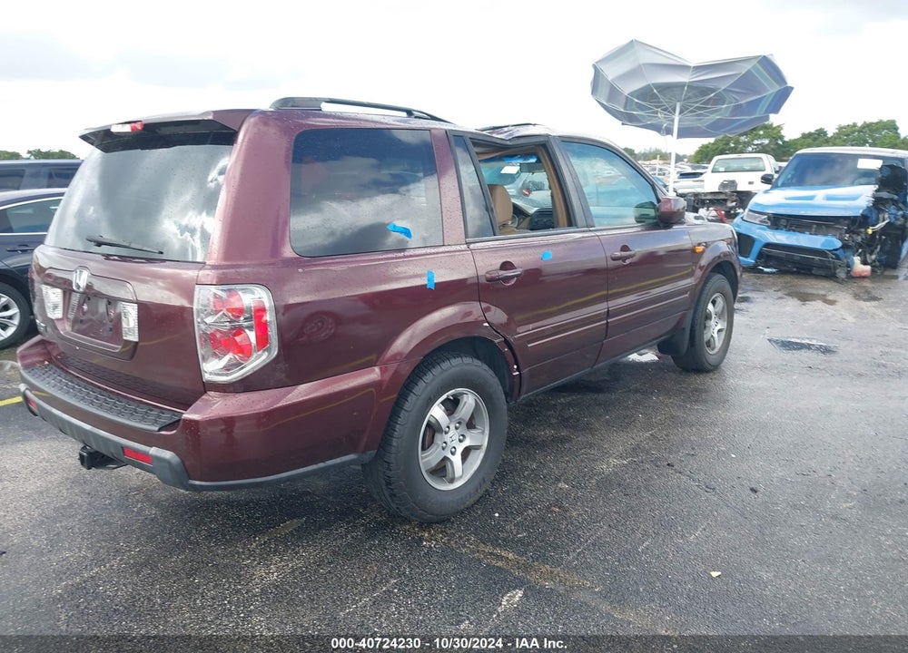 2007 HONDA PILOT EX-L VIN: 5FNYF28557B019071
