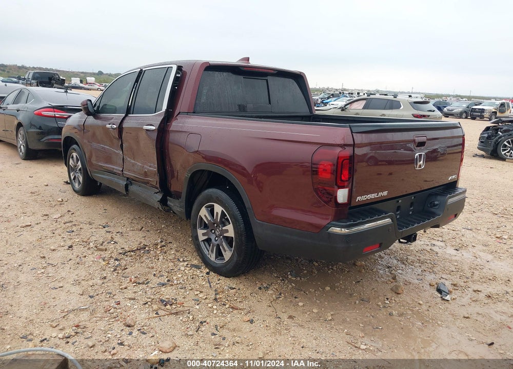 2019 HONDA RIDGELINE RTL-E VIN: 5FPYK3F78KB012377