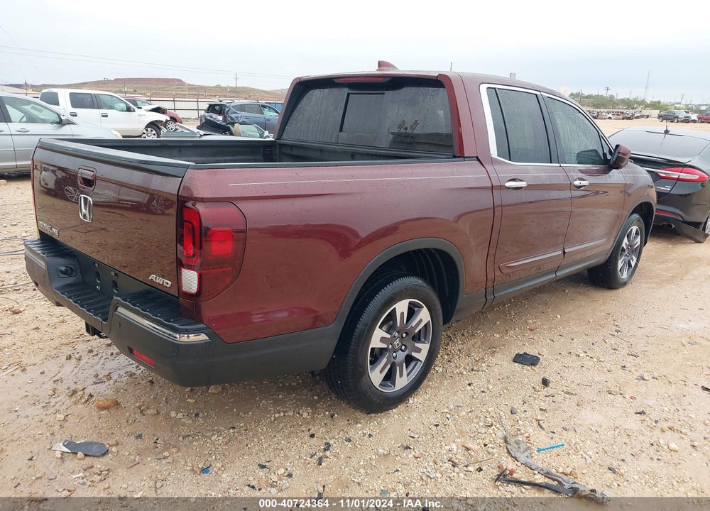 2019 HONDA RIDGELINE RTL-E VIN: 5FPYK3F78KB012377
