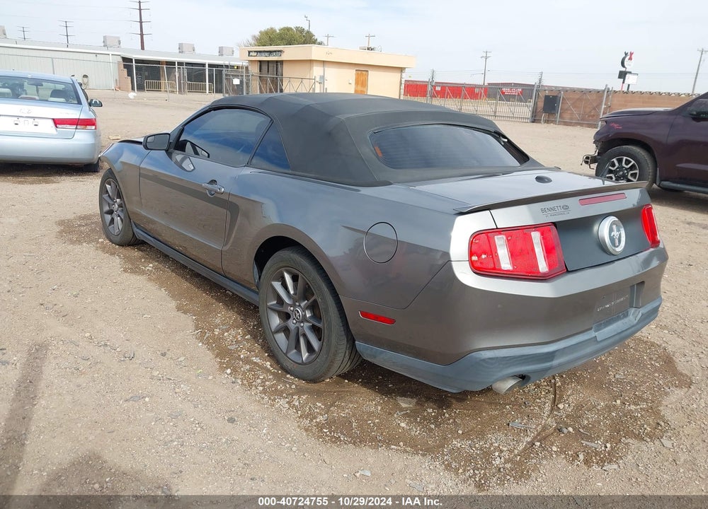 2012 FORD MUSTANG V6 PREMIUM VIN: 1ZVBP8EM0C5274401