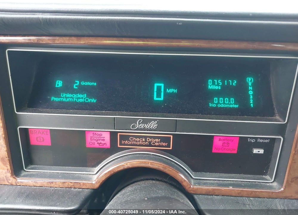 1991 CADILLAC SEVILLE VIN: 1G6KS53B7MU814015