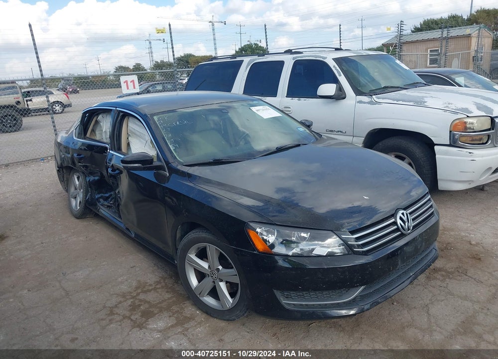2013 VOLKSWAGEN PASSAT 2.5L SE VIN: 1VWBH7A3XDC096367