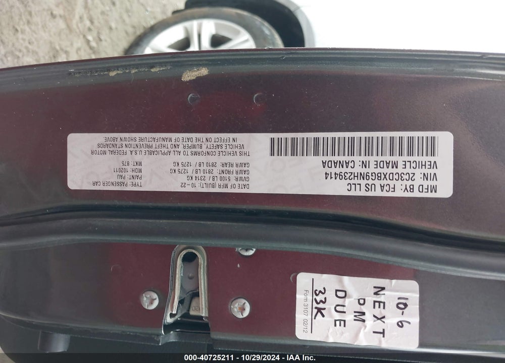 2022 DODGE CHARGER SXT RWD VIN: 2C3CDXBG9NH239414