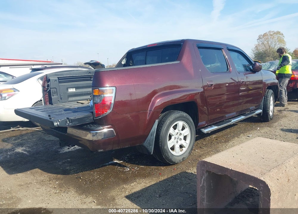 2007 HONDA RIDGELINE RTL VIN: 2HJYK16577H527718