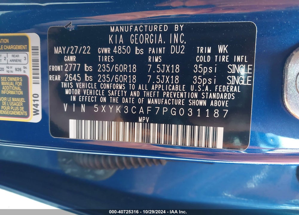 2023 KIA SPORTAGE EX VIN: 5XYK3CAF7PG031187
