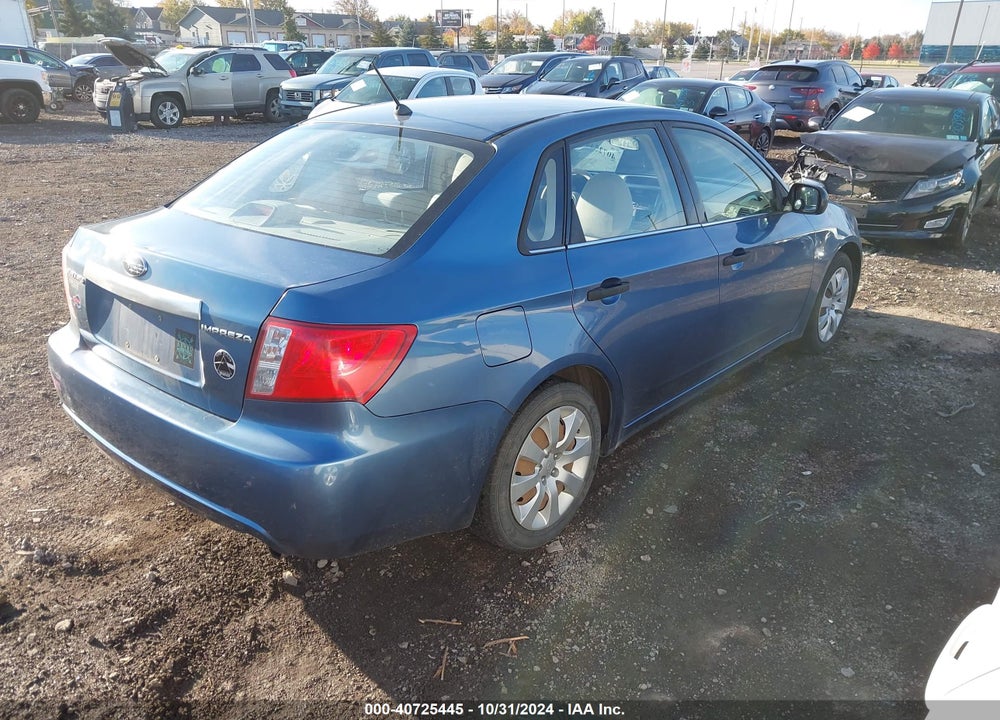 2008 SUBARU IMPREZA 2.5I VIN: JF1GE61698H500134