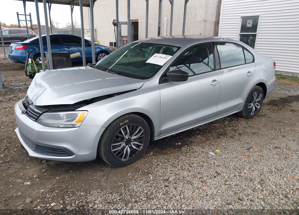 2012 VOLKSWAGEN JETTA 2.0L S VIN: 3VW2K7AJ4CM344917