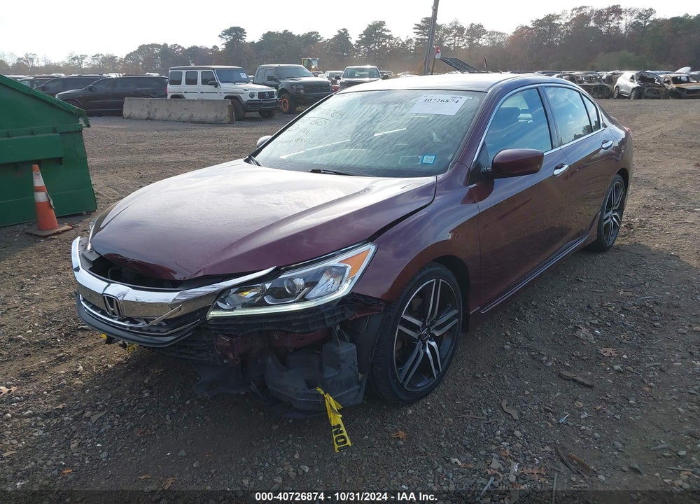2017 HONDA ACCORD SPORT VIN: 1HGCR2F5XHA072462