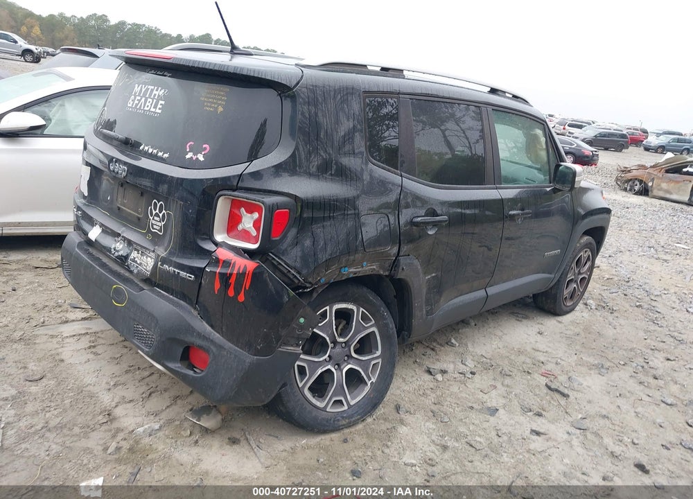 2017 JEEP RENEGADE LIMITED 4X4 VIN: ZACCJBDB0HPE97445