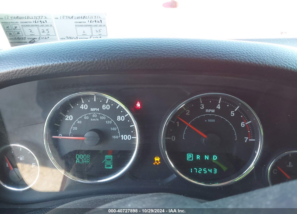 2011 JEEP WRANGLER UNLIMITED SPORT VIN: 1J4HA3H16BL575472