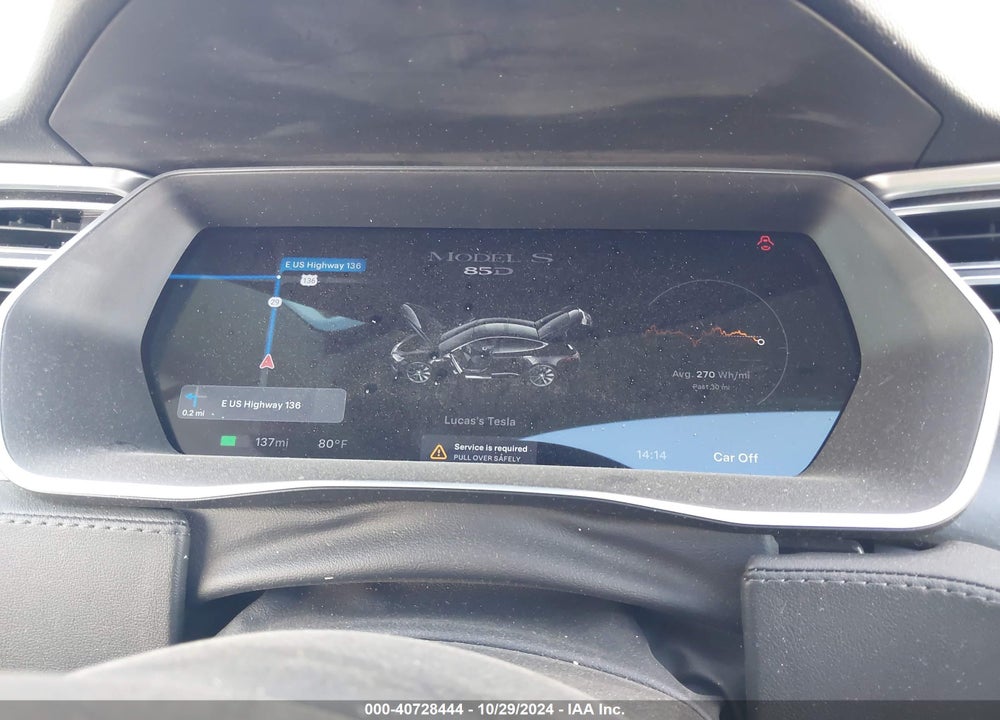 2015 TESLA MODEL S VIN: 5YJSA1H26FFP75754