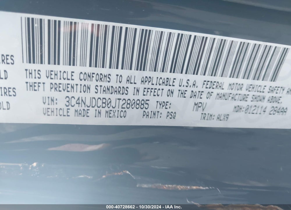 2018 JEEP COMPASS LIMITED 4X4 VIN: 3C4NJDCB0JT280885