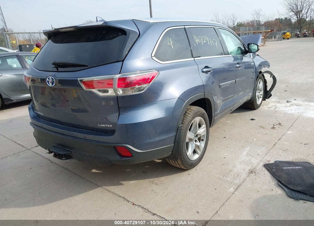 2016 TOYOTA HIGHLANDER HYBRID LIMITED VIN: 5TDDCRFHXGS017468