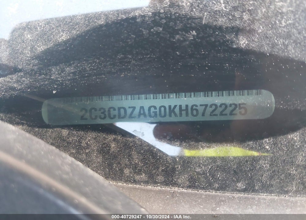 2019 DODGE CHALLENGER SXT VIN: 2C3CDZAG0KH672225