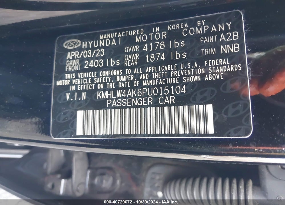2023 HYUNDAI ELANTRA N VIN: KMHLW4AK6PU015104