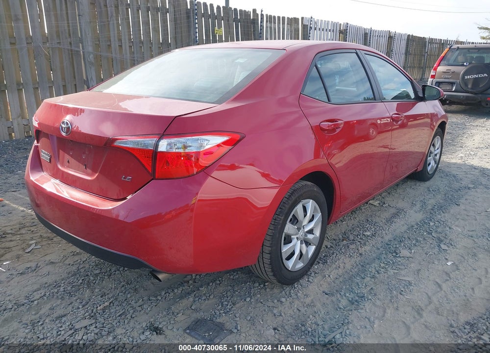 2016 TOYOTA COROLLA LE VIN: 2T1BURHE9GC538195