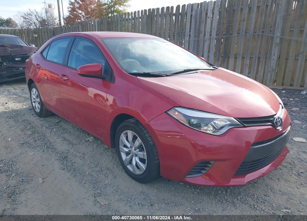 2016 TOYOTA COROLLA LE VIN: 2T1BURHE9GC538195