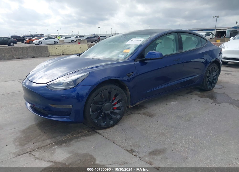 2022 TESLA MODEL 3 PERFORMANCE DUAL MOTOR ALL-WHEEL DRIVE VIN: 5YJ3E1EC8NF163172