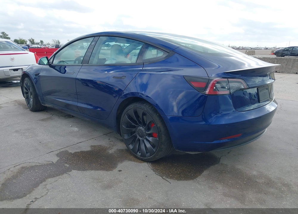 2022 TESLA MODEL 3 PERFORMANCE DUAL MOTOR ALL-WHEEL DRIVE VIN: 5YJ3E1EC8NF163172