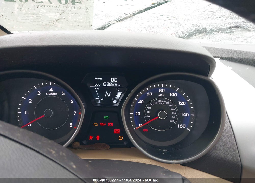 2013 HYUNDAI ELANTRA LIMITED VIN: 5NPDH4AE0DH291913