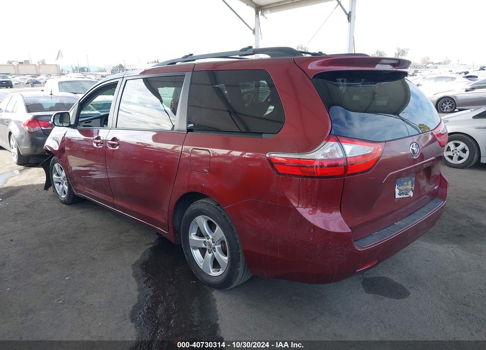 2016 TOYOTA SIENNA LE 8 PASSENGER VIN: 5TDKK3DC8GS731811