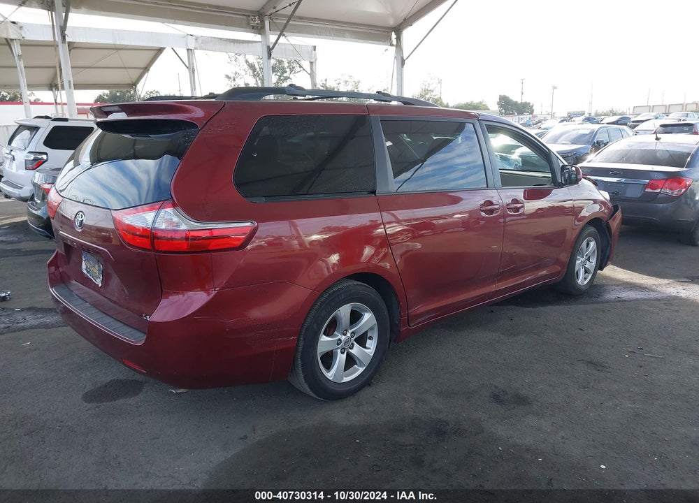 2016 TOYOTA SIENNA LE 8 PASSENGER VIN: 5TDKK3DC8GS731811