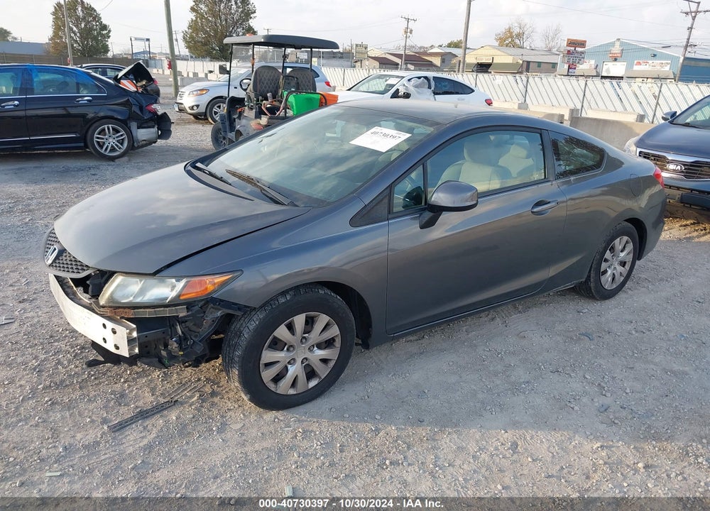 2012 HONDA CIVIC LX VIN: 2HGFG3B5XCH511667