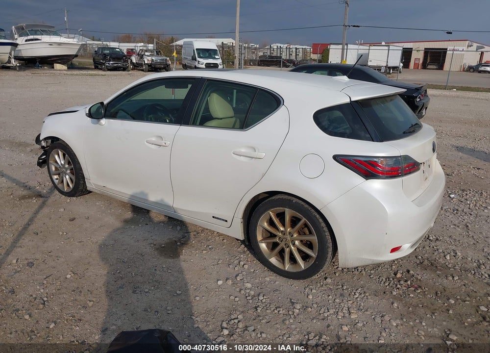 2011 LEXUS CT 200H PREMIUM VIN: JTHKD5BH9B2037292