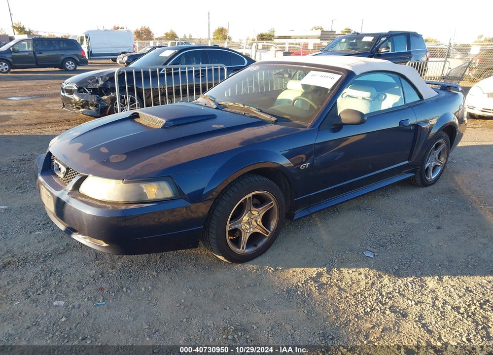 2001 FORD MUSTANG GT VIN: 1FAFP45X21F184929
