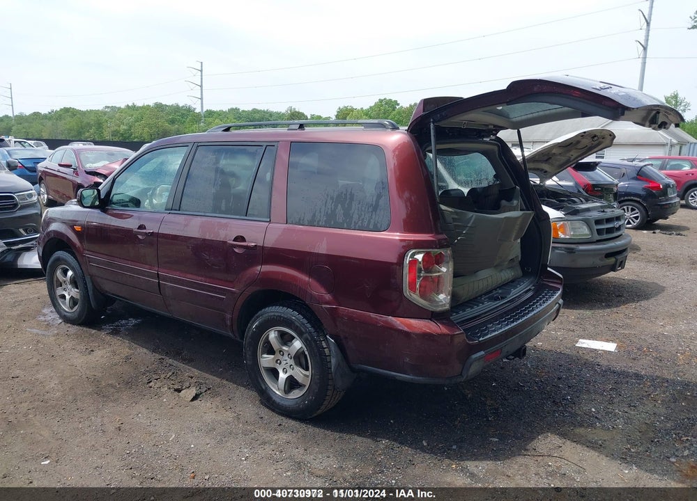 2008 HONDA PILOT EX-L VIN: 5FNYF18658B050339