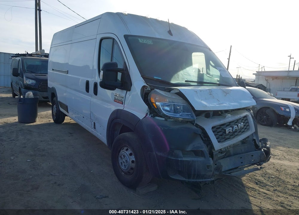 2022 RAM PROMASTER 2500 HIGH ROOF 159 WB VIN: 3C6LRVDG5NE128330
