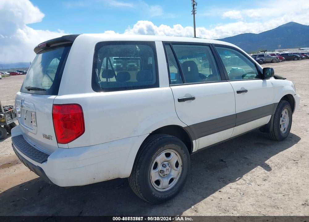 2004 HONDA PILOT LX VIN: 2HKYF18154H598597