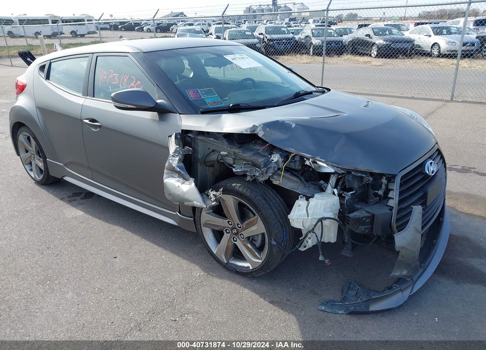 2013 HYUNDAI VELOSTER TURBO W/BLACK VIN: KMHTC6AE7DU086810