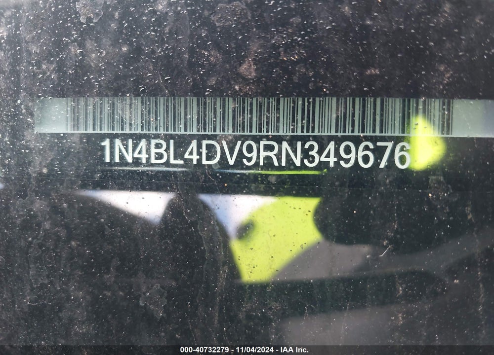 2024 NISSAN ALTIMA VIN: 1N4BL4DV9RN349676