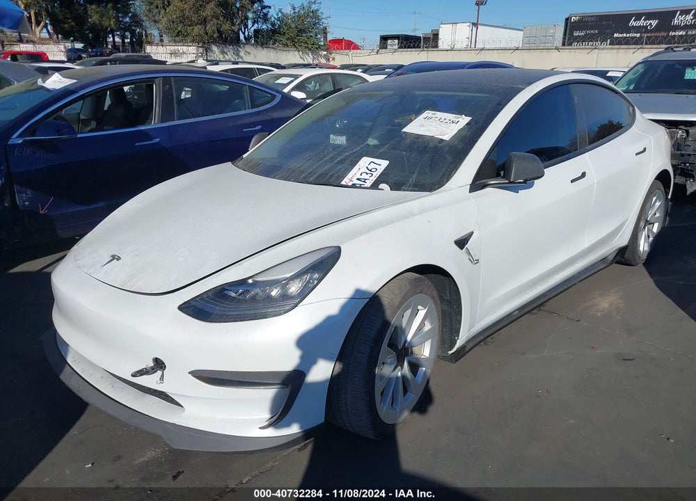 2022 TESLA MODEL 3 LONG RANGE DUAL MOTOR ALL-WHEEL DRIVE VIN: 5YJ3E1EB0NF293454