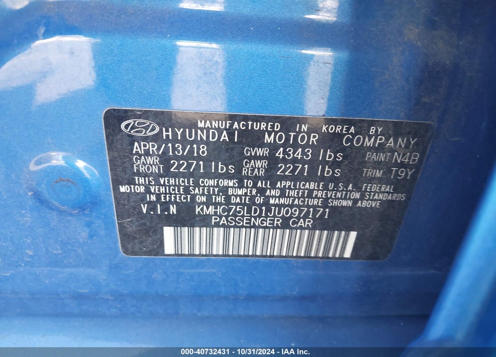2018 HYUNDAI IONIQ PLUG-IN HYBRID LIMITED VIN: KMHC75LD1JU097171