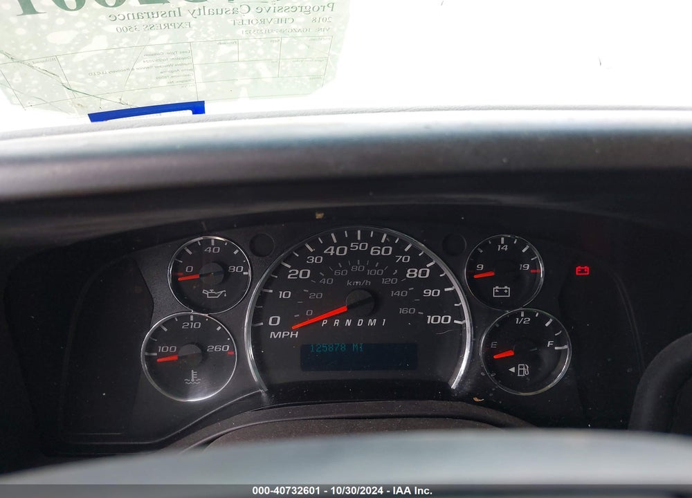 2018 CHEVROLET EXPRESS 3500 LS VIN: 1GAZGNFP8J1235321