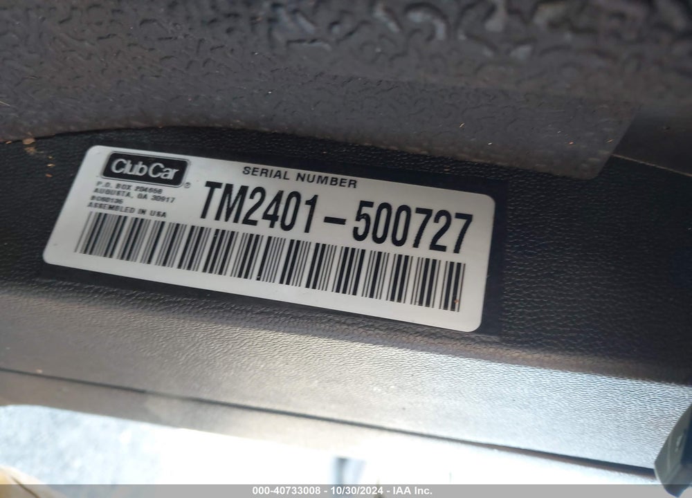 2024 GOLF CART OTHER VIN: TM2401500727