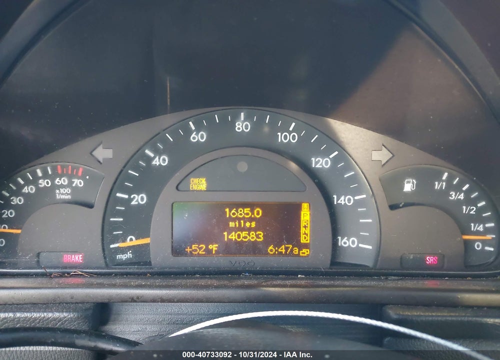 2002 MERCEDES-BENZ C 240 VIN: WDBRF61J52E004355