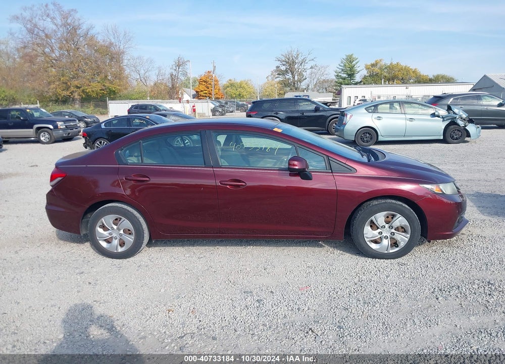 2013 HONDA CIVIC LX VIN: 19XFB2F54DE066275