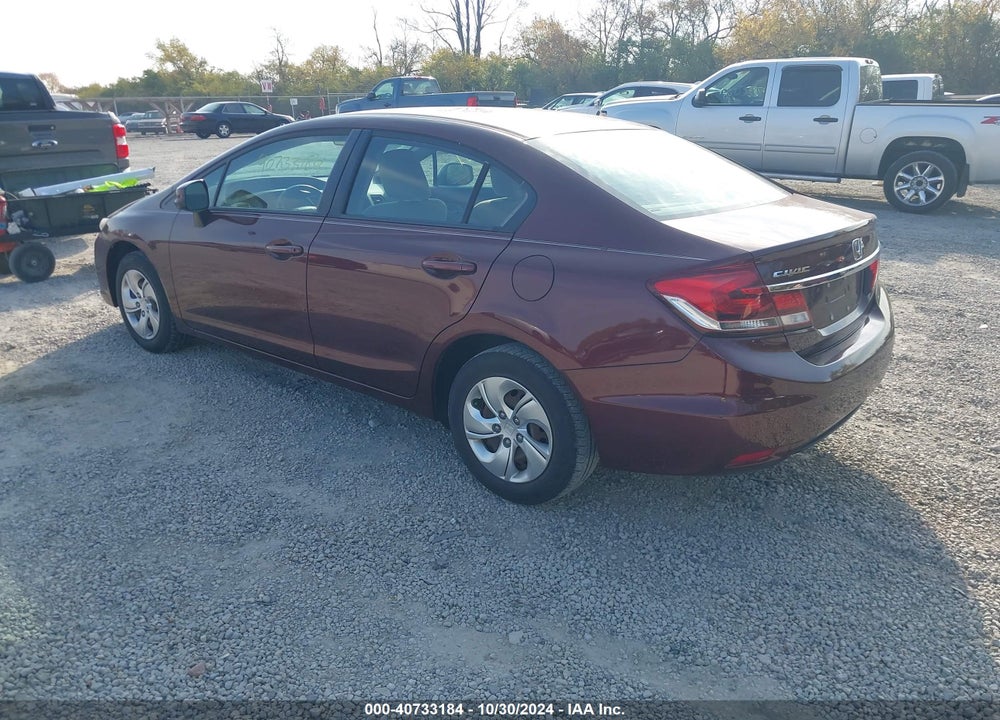 2013 HONDA CIVIC LX VIN: 19XFB2F54DE066275