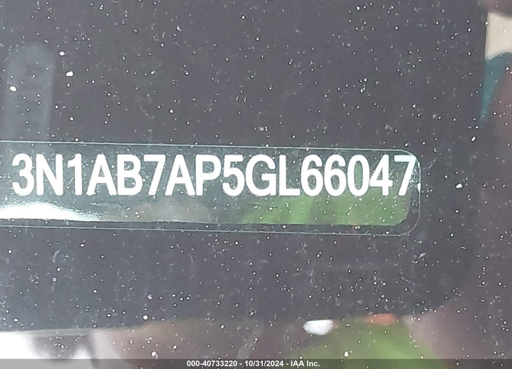 2016 NISSAN SENTRA SV VIN: 3N1AB7AP5GL660473