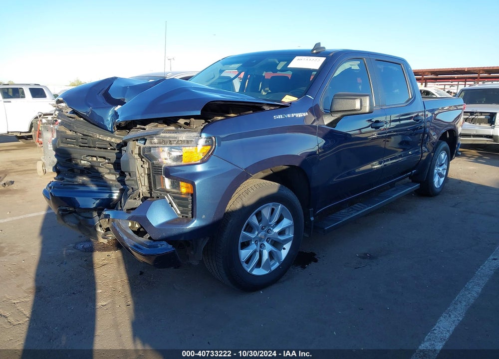 2022 CHEVROLET SILVERADO 1500 2WD SHORT BED CUSTOM VIN: 3GCPABEK2NG512024